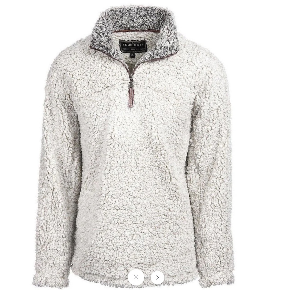 True Grit (SIZE Men's S/Women's M) Frosty Tipped Pile 1/4 Zip Pullover